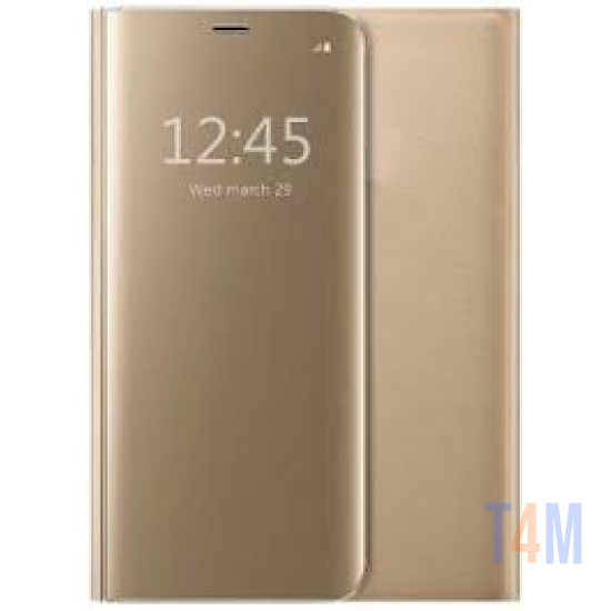 CAPA FLIP CLEAR VIEW IPHONE 11 PRO MAX 6.5" DOURADO